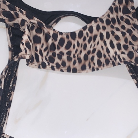 hot cut-out leopard one-piece. Worn once. - Picture 3 of 3
